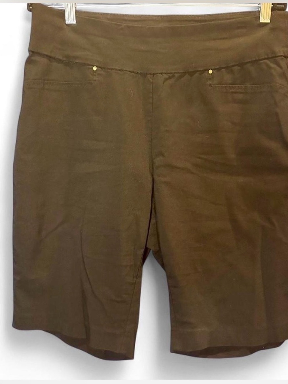 Rafaella Black Mid-Rise Bermuda Shorts 14-16W